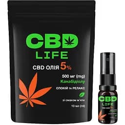 Масло каннабидиола CBD Life 5% со вкусом мяты 10 мл
