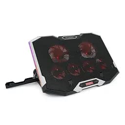 Підставка для ноутбука IceCoorel K9, 10-17", 4*100mm 1400±10% RPM + 4*70mm 2500±10%RPM, 2xUSB2.0 + підставка для мобільного телефону