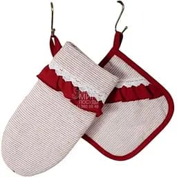 Набор Прованс Красная полоска перчатка и прихватка (38957)