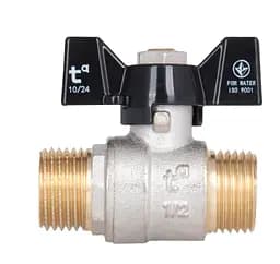 Кран кульовий Thermo Alliance Base 1/2" ЗЗ прямий, PN40, метелик SD606W15 - мініатюра 3