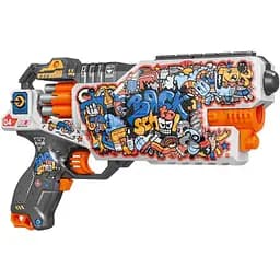 Игрушечный детский пистолет автомат. барабан на батаре. с мягк. патронами Возвращение в школу (24 шт.)(34х21см)