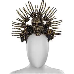 Обруч Skeleton halo crown with roses