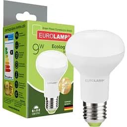 Світлодіодна лампа Eurolamp LED Ecological Series, R63, 9W, E27, 4000K (LED-R63-09274(P))
