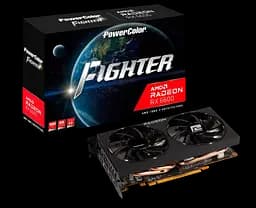 Відеокарта AMD Radeon RX 6600 XT 8GB PowerColor Fighter (AXRX 6600XT 8GBD6-3DH) Б/В - мініатюра 2