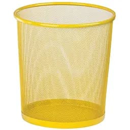 Корзина для бумаг ZiBi круглая металлическая 12 л желтая (ZB.3126-08)