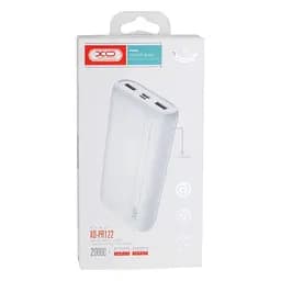 Зовнішній акумулятор XO power bank PR122 20000 mAh білий - мініатюра 5