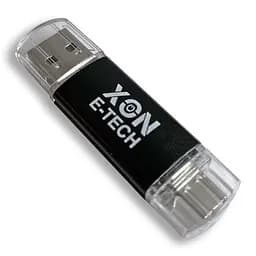 Флеш-накопичувач XON FlashDrive DuoConnect 128GB (USB 2.0 + USB Type-C) Чорний (FX2DX128MB 7560) - мініатюра 5