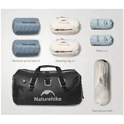 Водонепроникна дорожня сумка Naturehike CNK2450XB015 90 л чорна - мініатюра 3