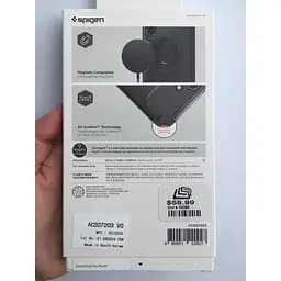 Протиударний з підставкою чохол Spigen Slim Armor MagSafe для Samsung Galaxy S24 (S921) Black ACS07203 Magfit - мініатюра 4