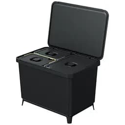 Сортировщик Prosperplast Systema с крышкой и ножками 43 л черный (62837-411)