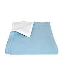 Дитячий в''язаний плед Прованс із плюшем, 96х86 см, блакитний (17054)