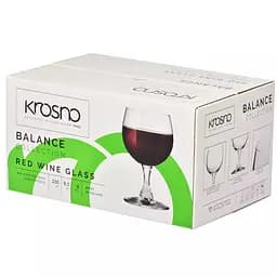 Набір келихів для червоного вина Krosno Balance, скло, 250 мл, 6 шт. (788975) - мініатюра 2