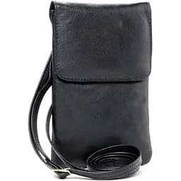 Небольшая женская кожаная сумка для телефона UP2 Fashion черная sum0028723