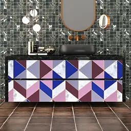 Самоклеюча плівка Sticker Wall 0.45х10м х 0.07мм Рожеві трикутники SW-00001225 - мініатюра 5