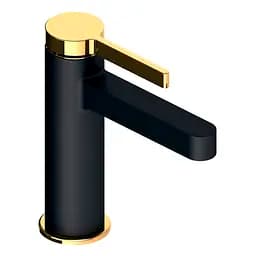 Змішувач для умивальника Volle Mora 35 мм de la noche+oro 1537.010126 Чорний матовий