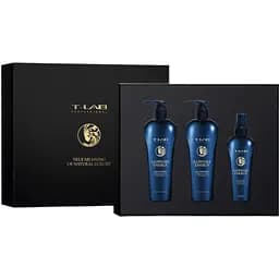 Сет T-LAB Professional Sapphire Energy Ritual для про-эйдж эффекта волос: шампунь 300 мл + кондиционер 300 мл + спрей 150 мл