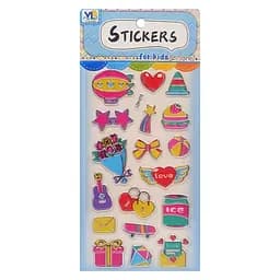 Набір дитячих наліпок 3D Bambi YWSM35-18-1-2, 18 наліпок