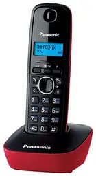 Радіотелефон Panasonic KX-TG1611UAR чорний/червоний