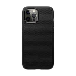 Чехол Spigen Liquid Air для iPhone 12 Pro/12 Matte Black (ACS01701) + защитное стекло - мініатюра 6