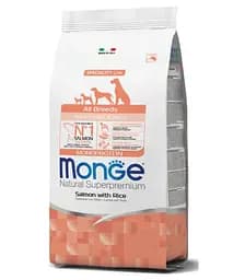 Сухий корм Monge Dog All Breeds Puppy & Junior з лососем і рисом для цуценят усіх порід 800 гр