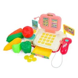 Дитячий ігровий касовий апарат Bambi 682-2A-2B(Pink) сканер, гроші, продукти
