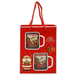 Набір 2 чашки новорічна чашка гуртка новорічна горнятко в коробці Gee!