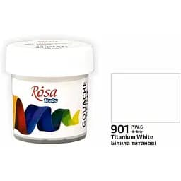 Краска гуашевая Белила титановые (901) 20 мл Rosa Studio