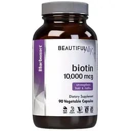 Биотин Bluebonnet Nutrition Beautiful Ally 10000 мкг 90 вегетарианских капсул