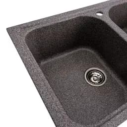 Кухонна мийка Platinum 7950 Equatoria гранітна глянцева з кріпленням 79x50 см мікс (000035792) - мініатюра 3