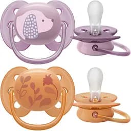 Пустышка Philips Avent Ultra Soft ультрамягкая, 6-18 месяцев 2 шт. (SCF091/18)
