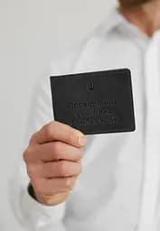 Кожаная обложка для удостоверения участника боевых действий (УБД) 2.2 черная Crazy Horse