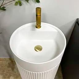 Умивальник підлоговий VBI Mirano white matt VBI-019022, Білий матовий - мініатюра 4