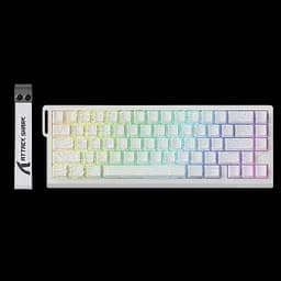Клавіатура Attack Shark X68 HE Contours Side Printed RGB White (AS-X68-HEMS-CSP-WH) - мініатюра 1