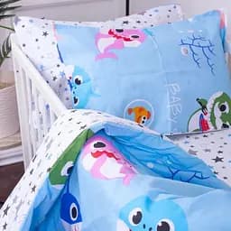 Наволочка MirSon Kids Time 17-0521 Sharks blue Бязь різнокольорова - мініатюра 3