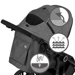 Прогулянкова коляска Kidwell Carell Dark Gray - мініатюра 7