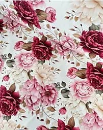 Тканина з тефлоновим просоченням з 3D принтом Танок півоній (від 1 м)