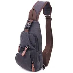 Сумка через плечо с usb кабелем текстильная мужская Vintage 15х31х6 см sum0021416