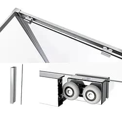 Душова кабіна Dusel DSL191 + DSL195 Chrome 1200x800x1900, Хром, Універсальна, прозорий, хром, 120x80 - мініатюра 3