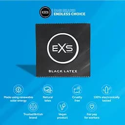 Презервативи EXS Black Latex, 12 шт. - мініатюра 2