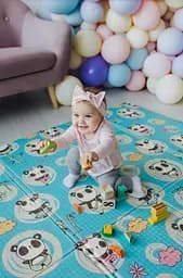 Дитячий двосторонній складаний килимок Poppet Пригоди ведмедиків і Танець панд, 200х180 см (PP003-200) - мініатюра 10