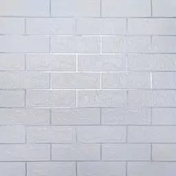 Самоклеюча декоративна 3D панель 3D Loft під білу матову цеглу зі сріблом 700x770x3 мм