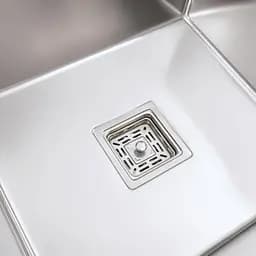 Кухонна мийка Platinum Handmade 780х440х230 L з нержавіючої сталі 3 мм квадратний сифон прямокутна - мініатюра 6