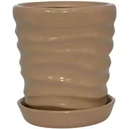 Керамічний горщик Nana Keramiks Дюна 1 л глянець мокко (duna-1-gl-mok)