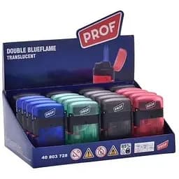 Запальничка Prof Double Jet Flame Transparent Red - мініатюра 2