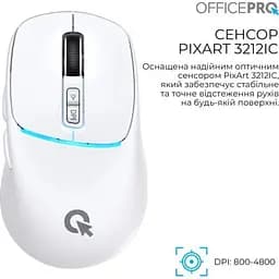 Комп'ютерна мишка OfficePro (M468W) Wireless/Bluetooth White (M468W) - мініатюра 7
