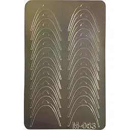 Наклейки на ногти Canni Metallized Stickers M-003 золото