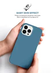 Силиконовый чехол для Apple iPhone 15 Pro Max, ICON2 Case, голубой, противоударный, панель, защита всего корпуса, матовая поверхность Soft Touch, выступает над дисплеем, совместим с защитными стеклами и пленками, с микрофиброй, ArmorStandart (ARM70531) - мініатюра 8