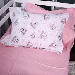 Наволочка MirSon Poplin Line Kids 04 Cats 60х60 см розовая (2200009714252)