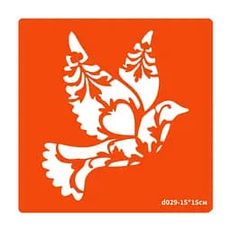 Трафарет для био-тату Птичка Fresh Tattoo d029-15*15см, размер 15х15см