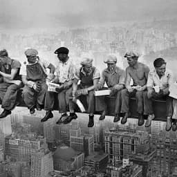 Інтер'єрна картина Обід на хмарочосі, Lunch atop a Skyscraper (1932), інтер'єрний декор, культове фото, 60×85 см (id0575) - мініатюра 4